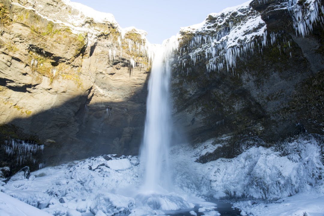 Image - A Winter Trip to Kvernufoss Waterfall in South Iceland