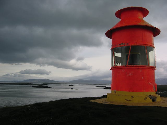 Lighthouse in the town of Stykkishólmur, Snæfellsnespeninsula, Iceland
