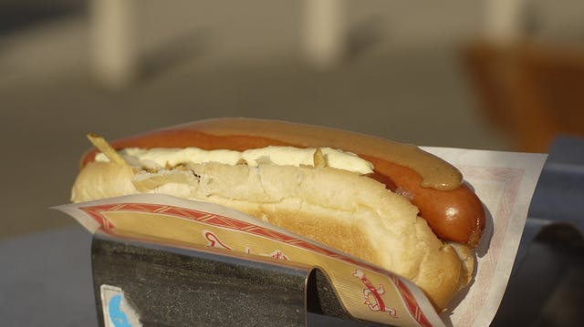 An icelandic hot dog. 