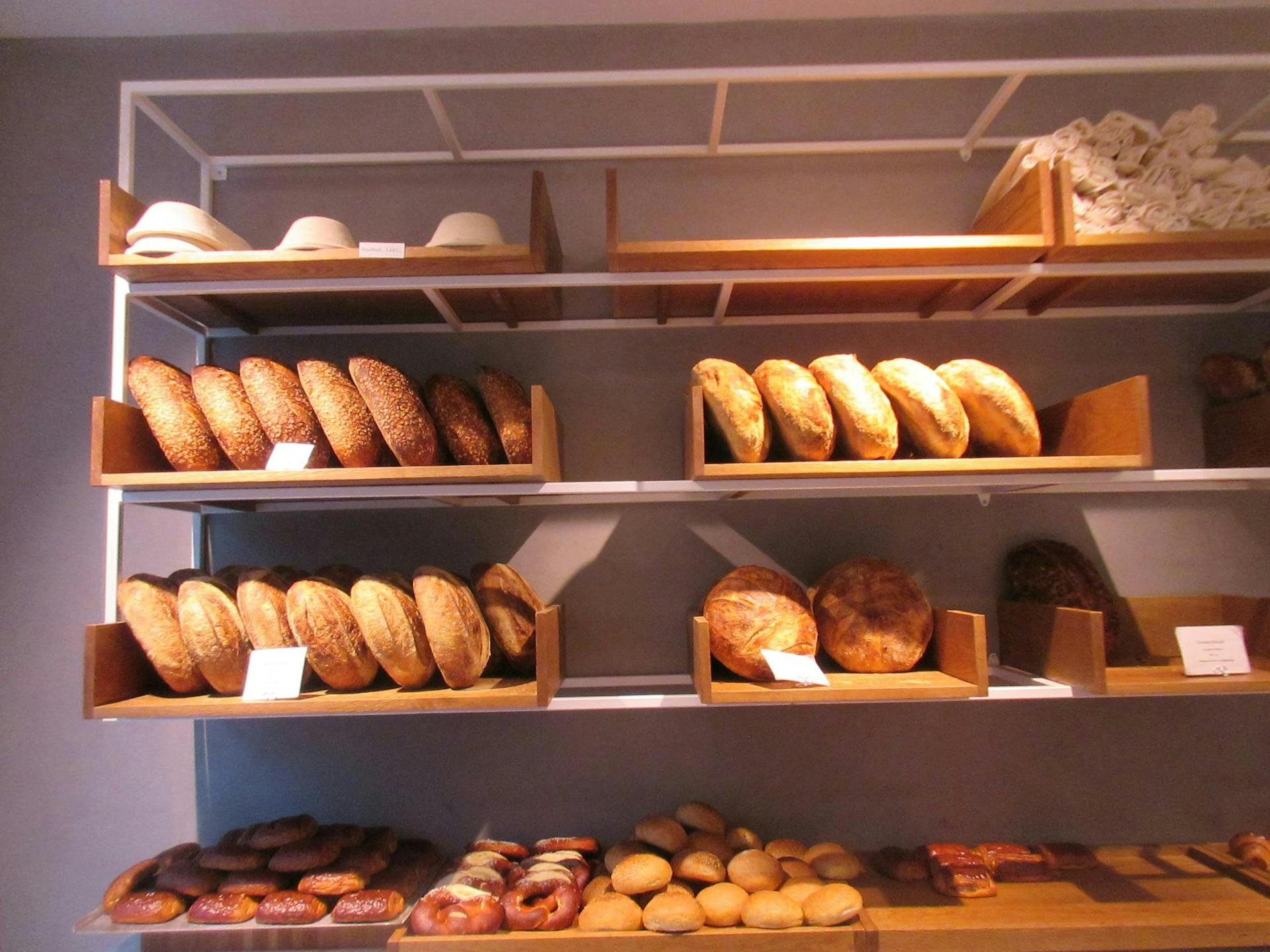 Bread inside a bakery in Iceland