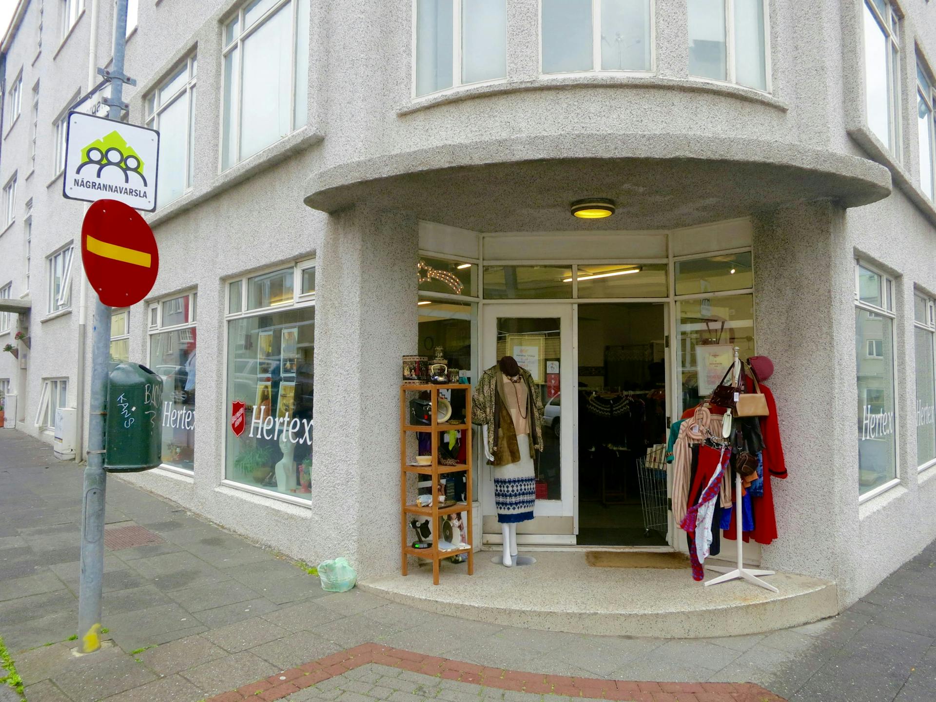 The Hertex thrift store in Garðastræti. 