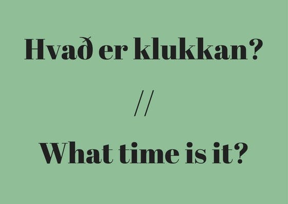 An Icelandic phrase. 
