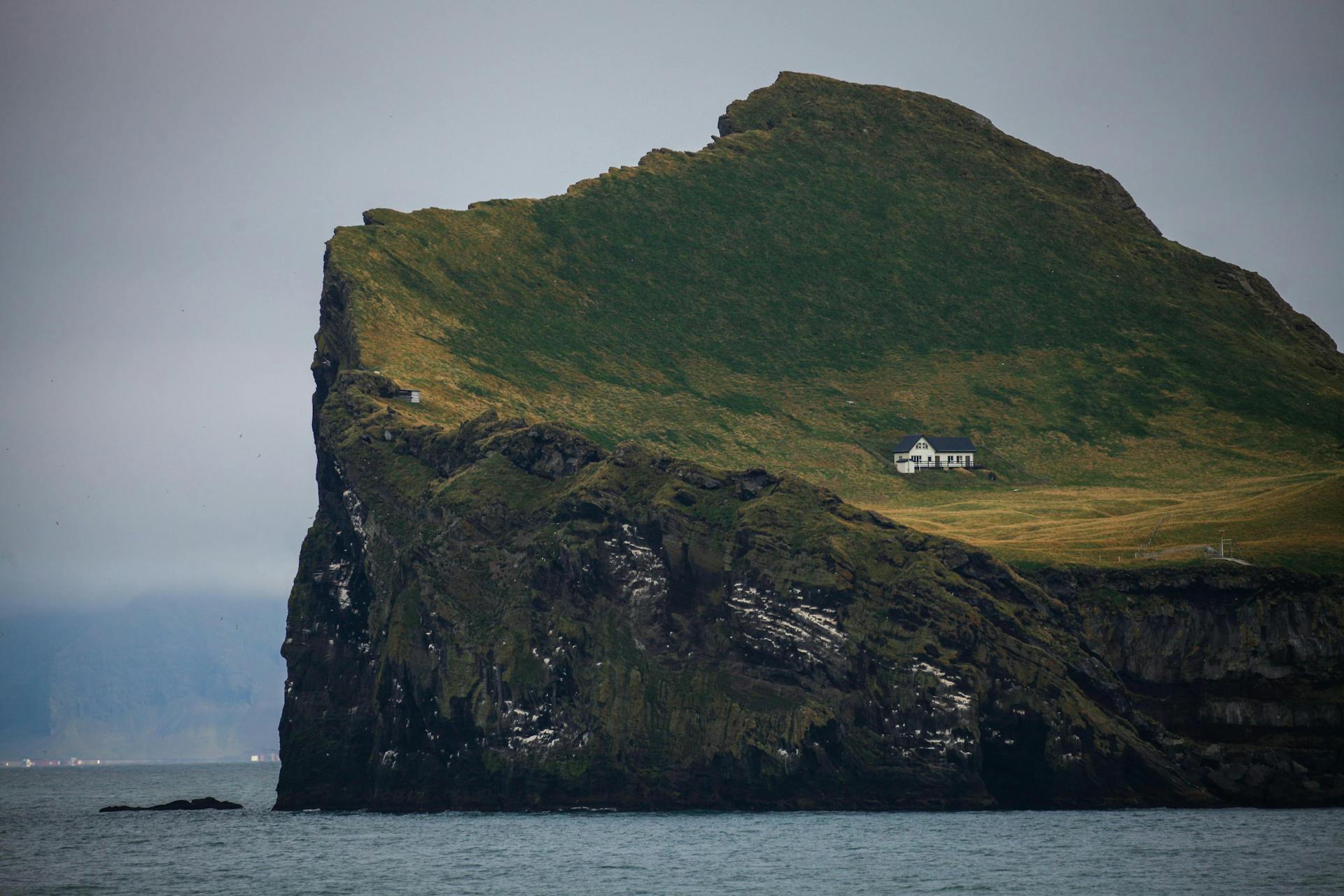 A lonely house on Ellidaey Island, Westman Islands. 