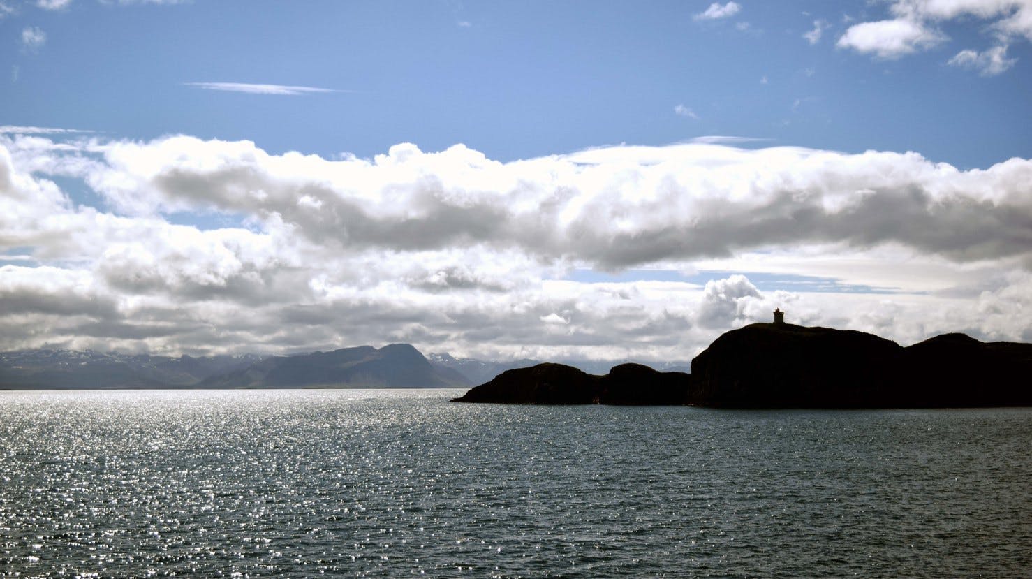 Small islets on the Breidafjordur Fjord. 