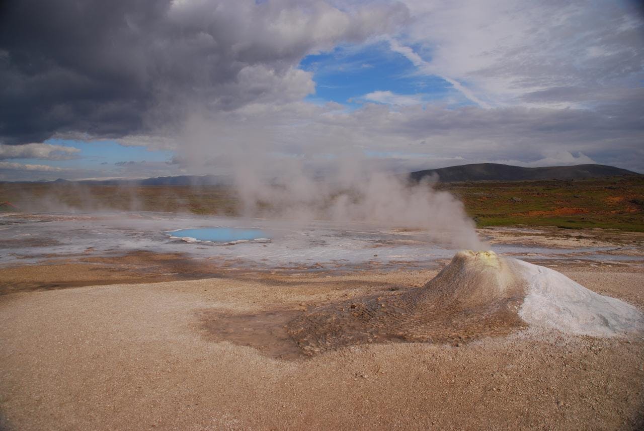 Some hot springs in Hveravellir, highlands of Iceland. 