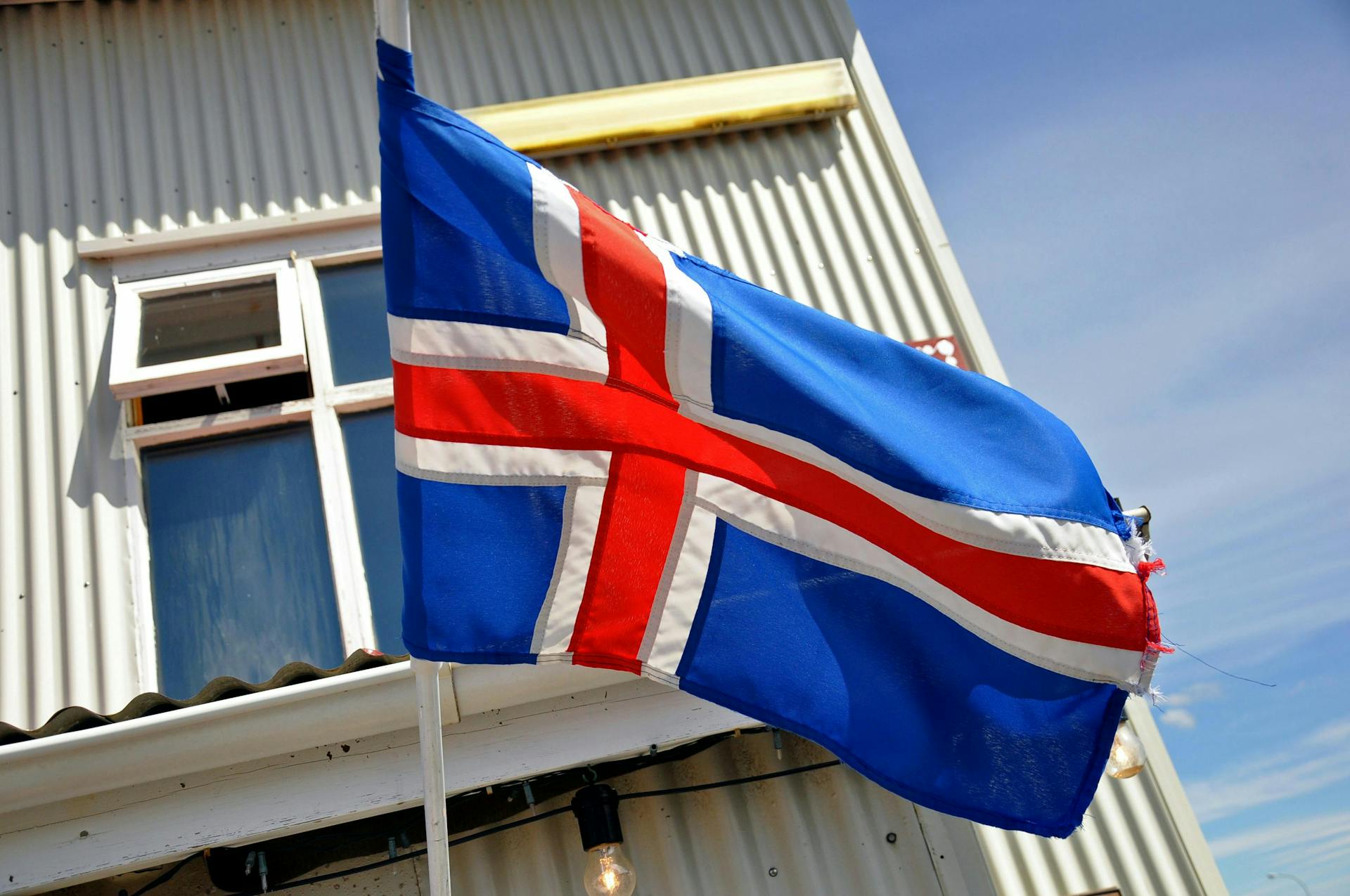 The icelandic flag. 