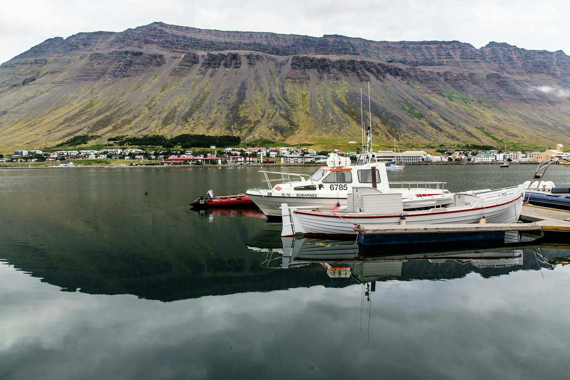 Isafjordur from across the fjord.