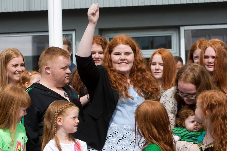 Redheaded people in Akranes, Iceland. 