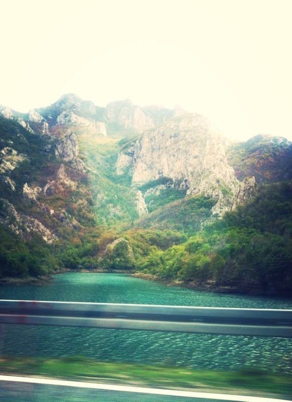 Bosnian mountains and green river