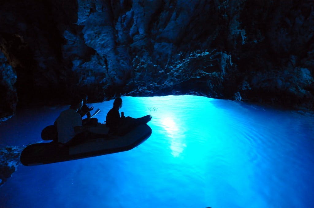 Blue Cave of Bisevo in Croatia