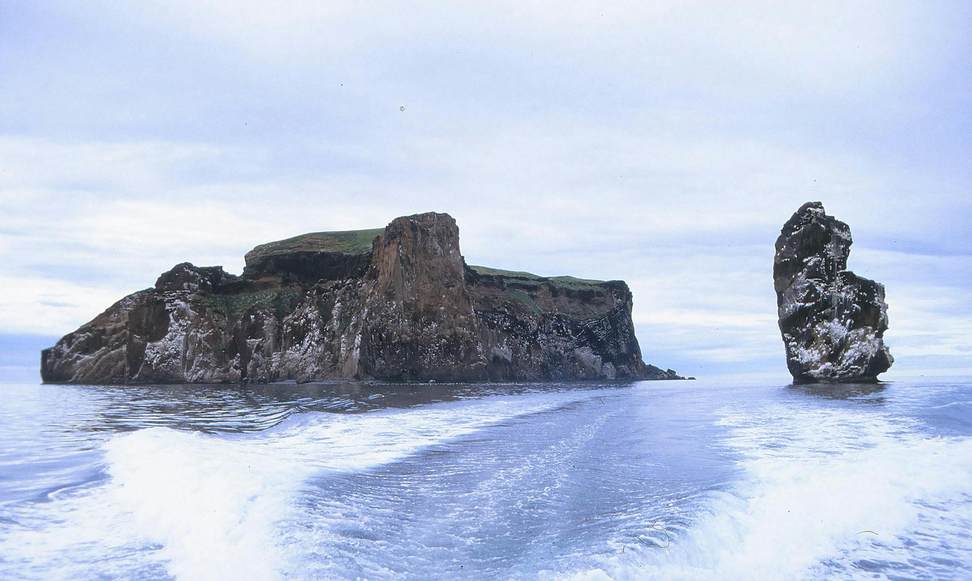 Majestic cliffs of Drangey island. 