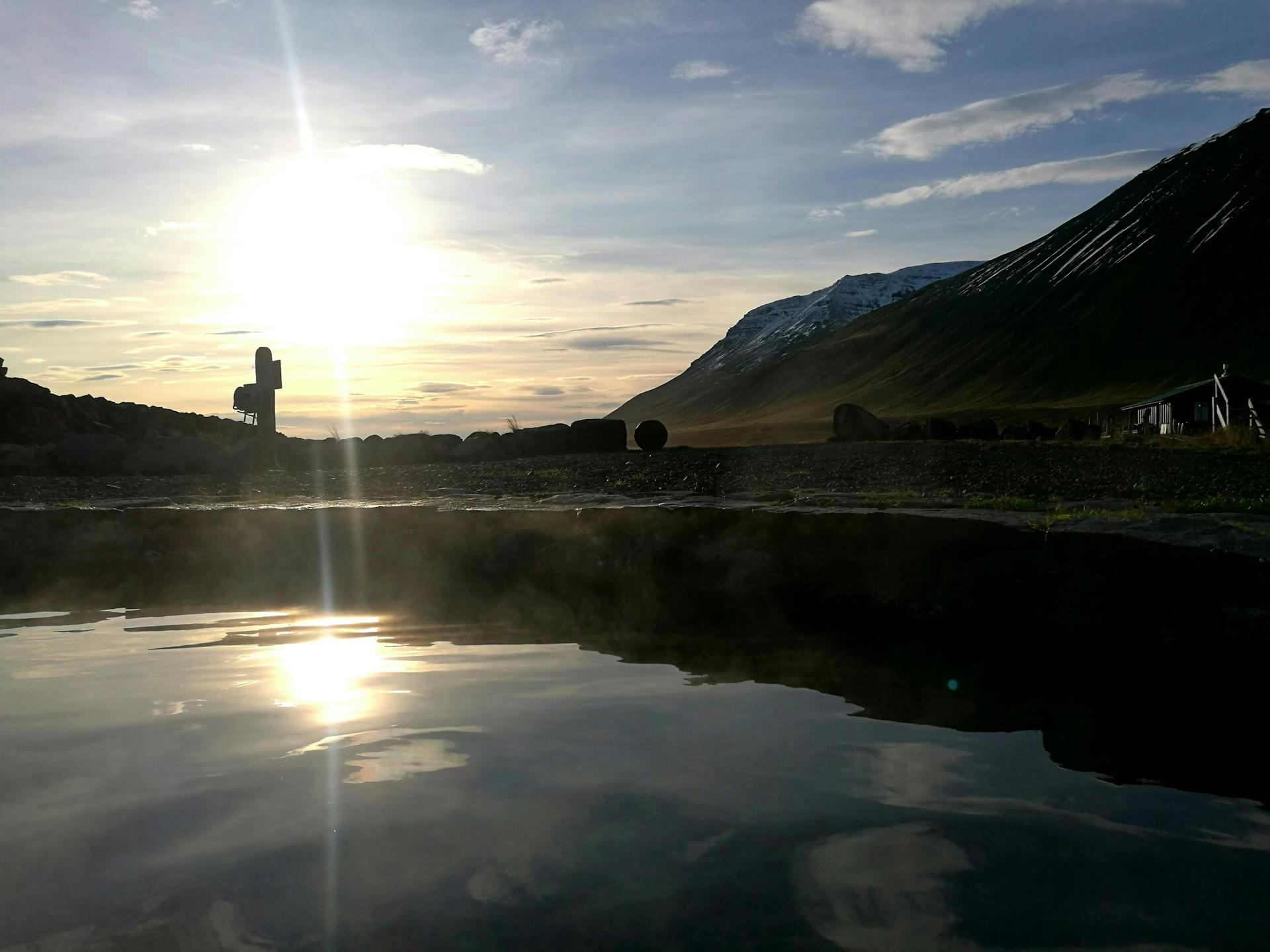 Grettislaug hot pool in northwest Iceland. 