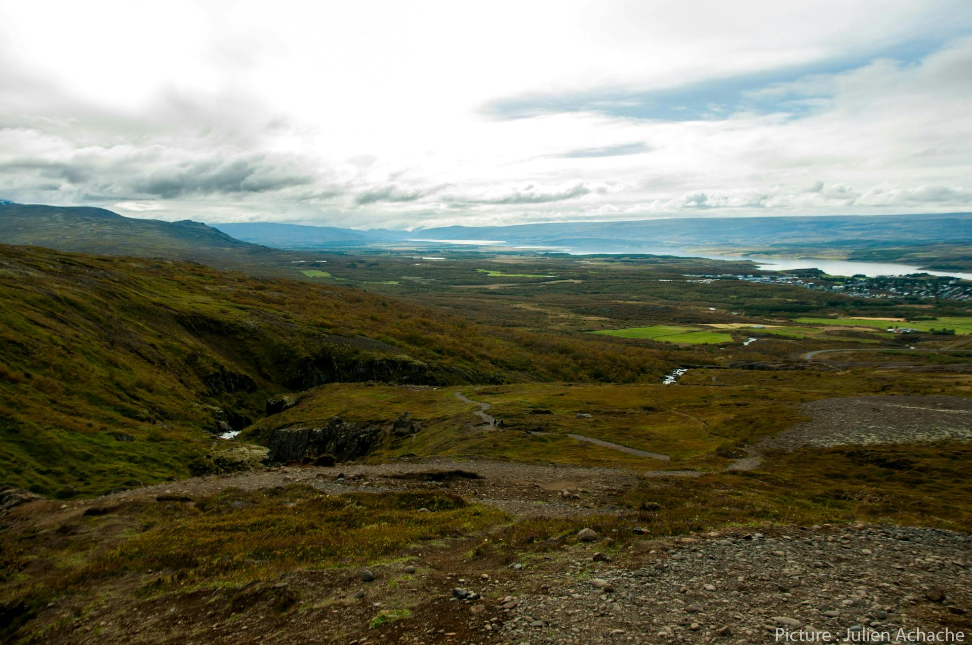 The described view on Egilsstadir, east Iceland