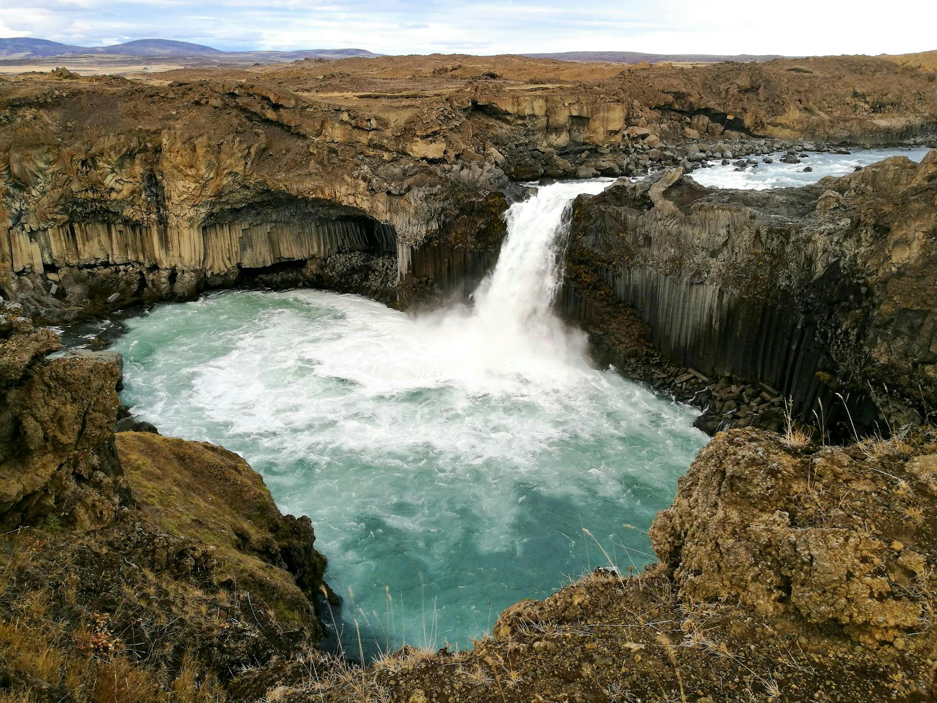 Aldeyjarfoss waterfall in north Iceland