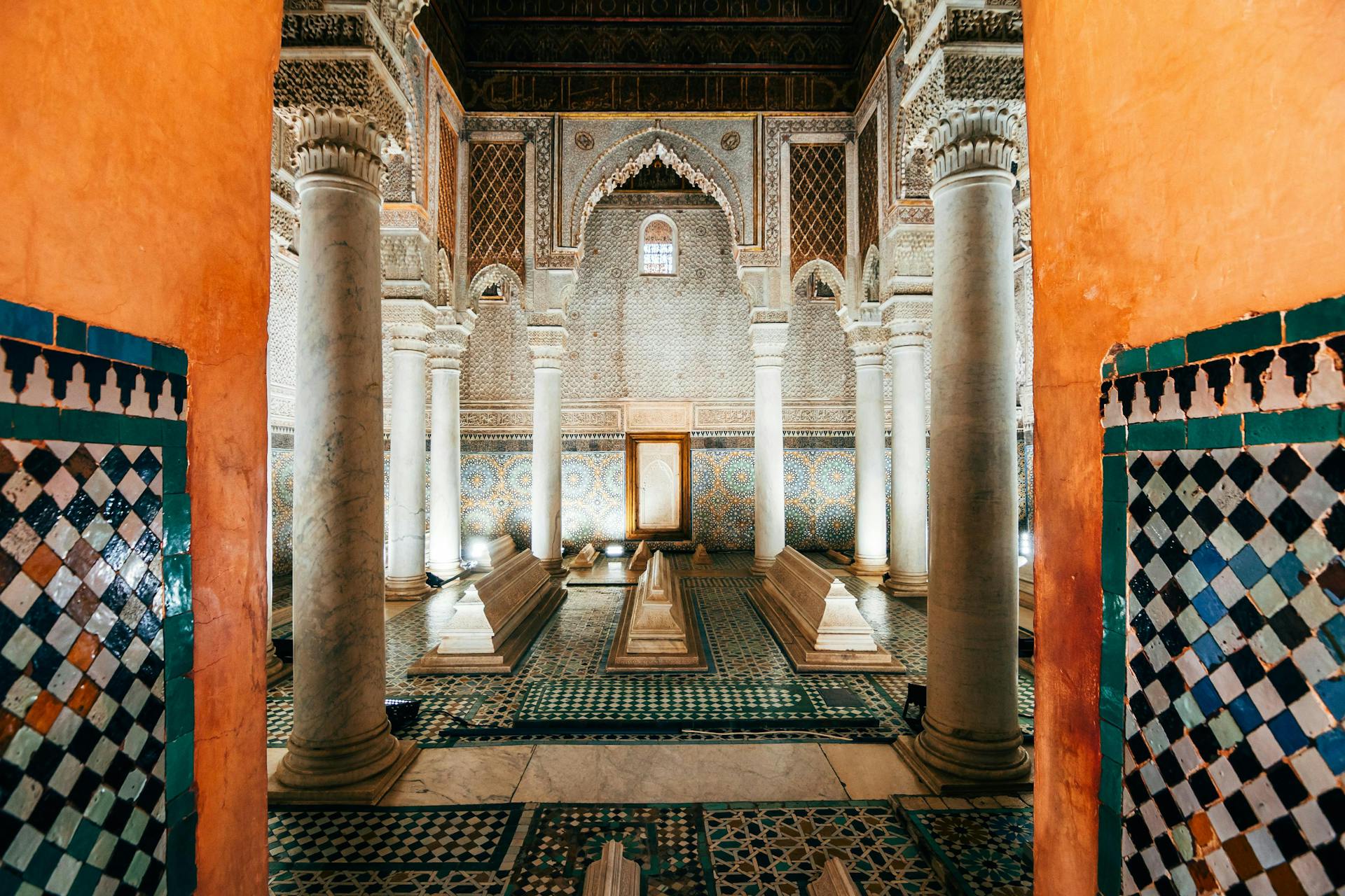 Inside the Saadian Tombs. 