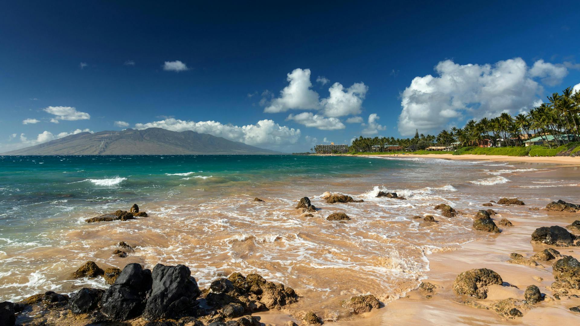 A beach in Hawai. 