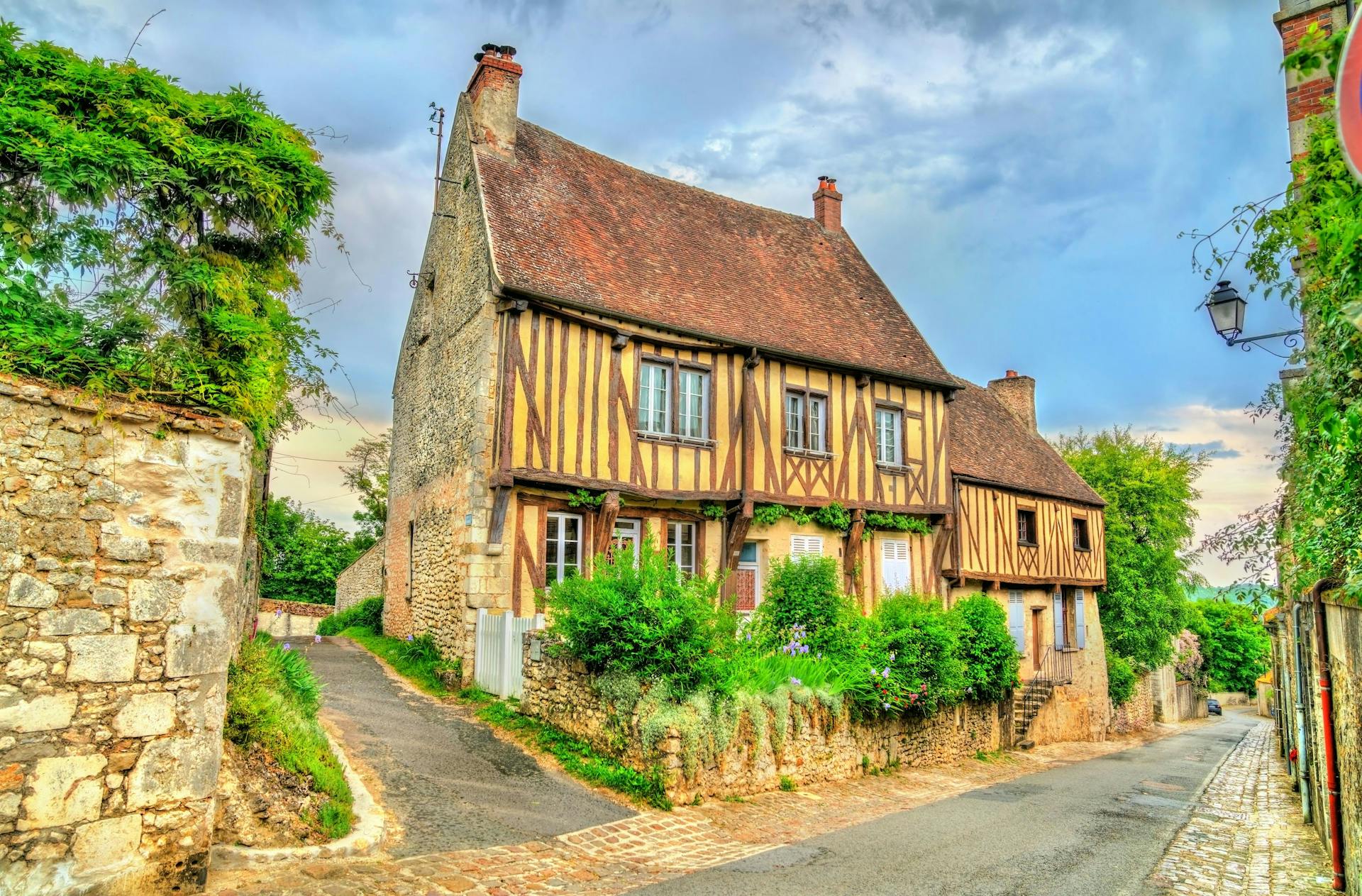 A medieval residential house in Provins, France. 