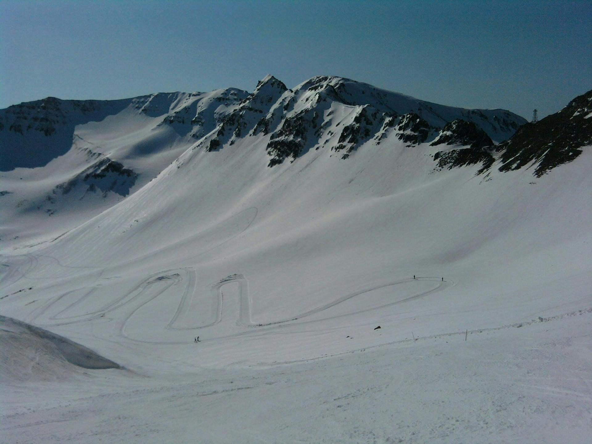 Snowy slopes in Siglufjörður. 